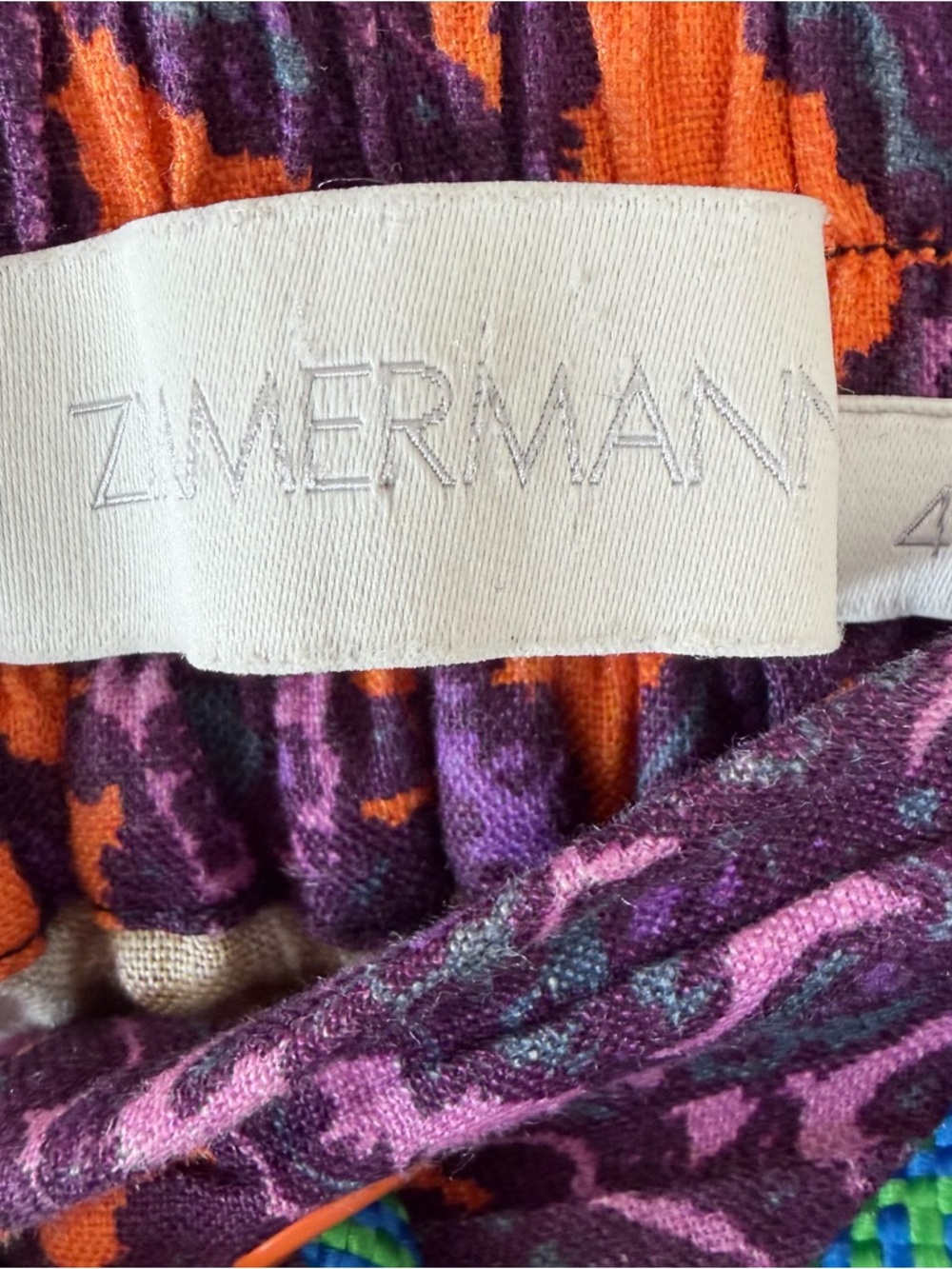 Zimermann Paisley Colorblock Shorts - Picture 2 of 4